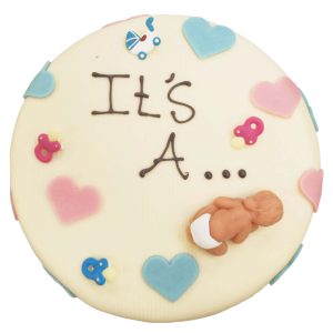 Gender reveal taart