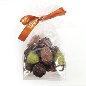 Zakje chocolade praliné eikels