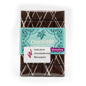 Luxe pure chocolade reep Marsepein