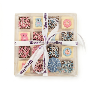 Chocolade box geboorte gender reveal